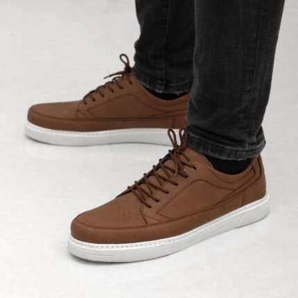 کفش روزمره مردانه مدل میلان رنگ قهوهای روشن